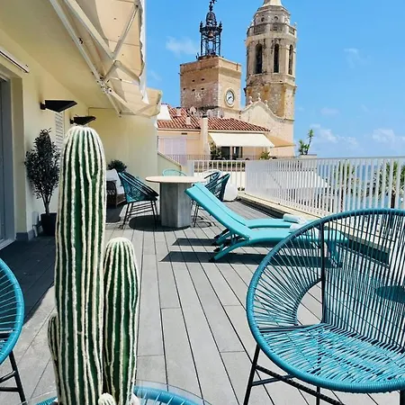 شقة Atico Con Fantasticas Vistas Al Mar Y La Iglesia سيدجيس